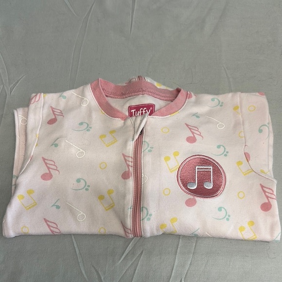Tuffy Baby Onesie with Musical Note Design - Picture 1 of 4